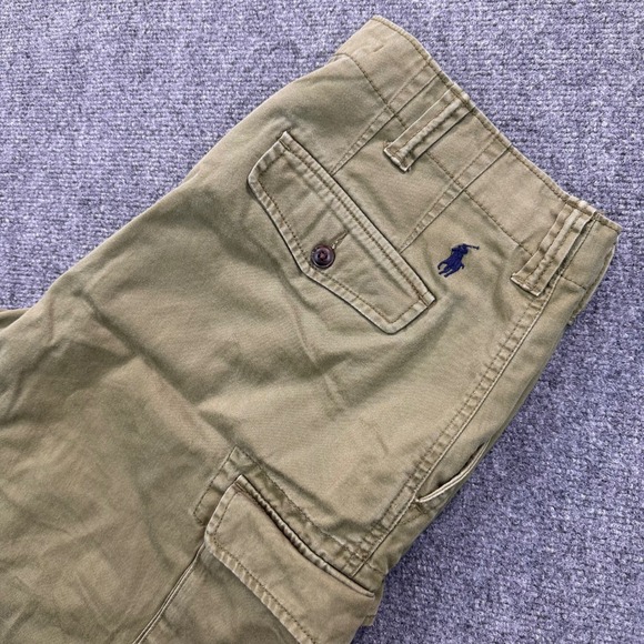Polo Ralph Lauren Relaxed Fit Cargo Utility Shorts Men's 33 Olive Green Cotton - Picture 1 of 13